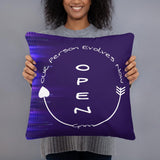 Basic Pillow<br>Open<br>Our Person<br>Evolves Now